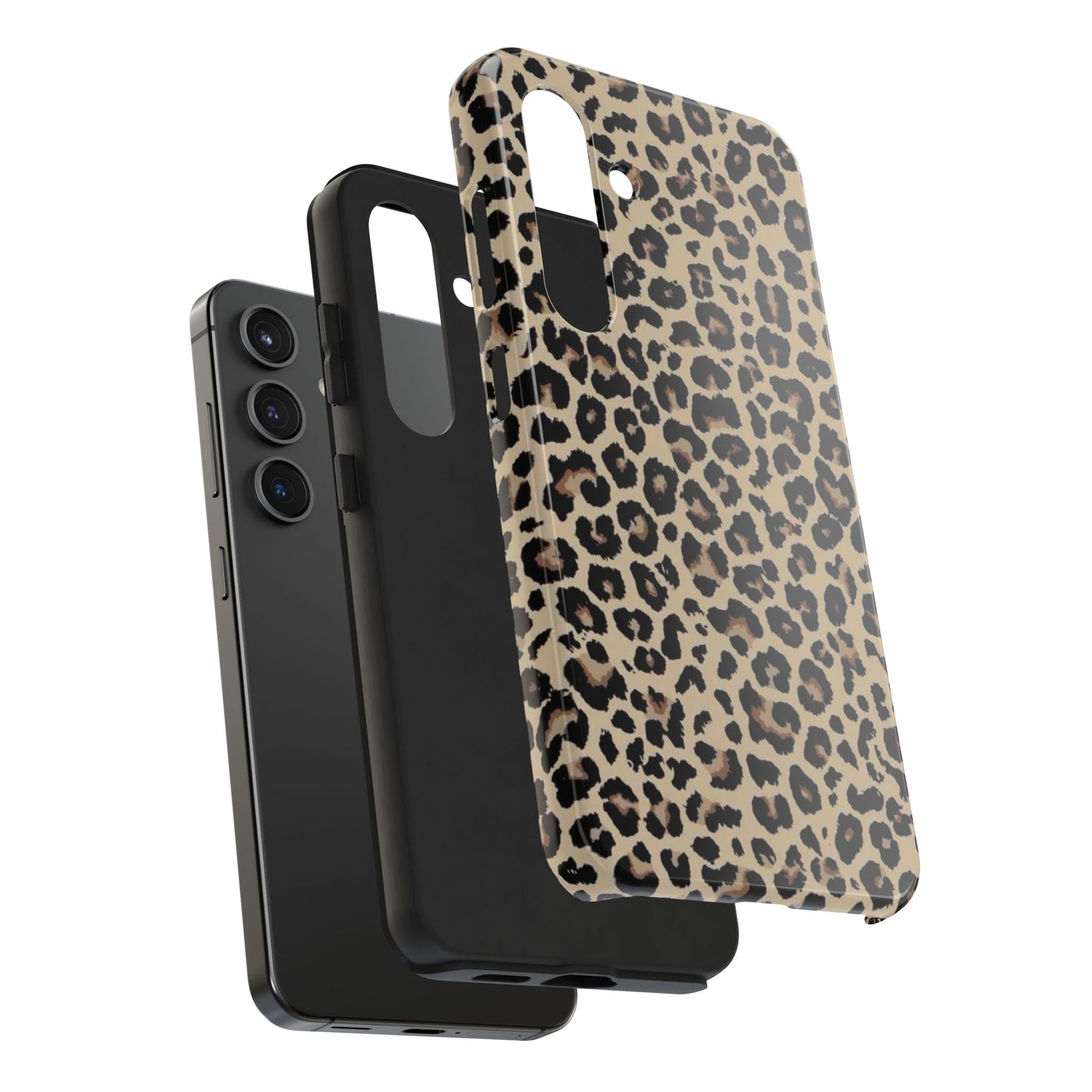 Leopard Print Tough Phone Case — Durable Protective iPhone Cover