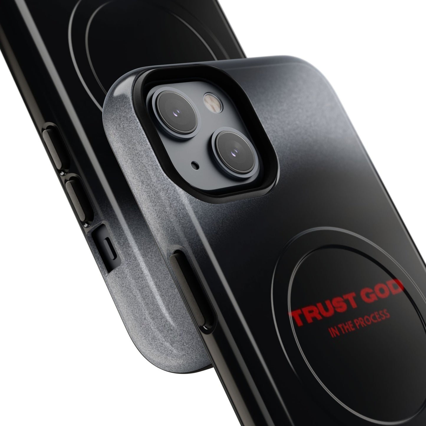 MagSafe Phone Case — "Trust God in the Process" Black Magnetic Tough Case
