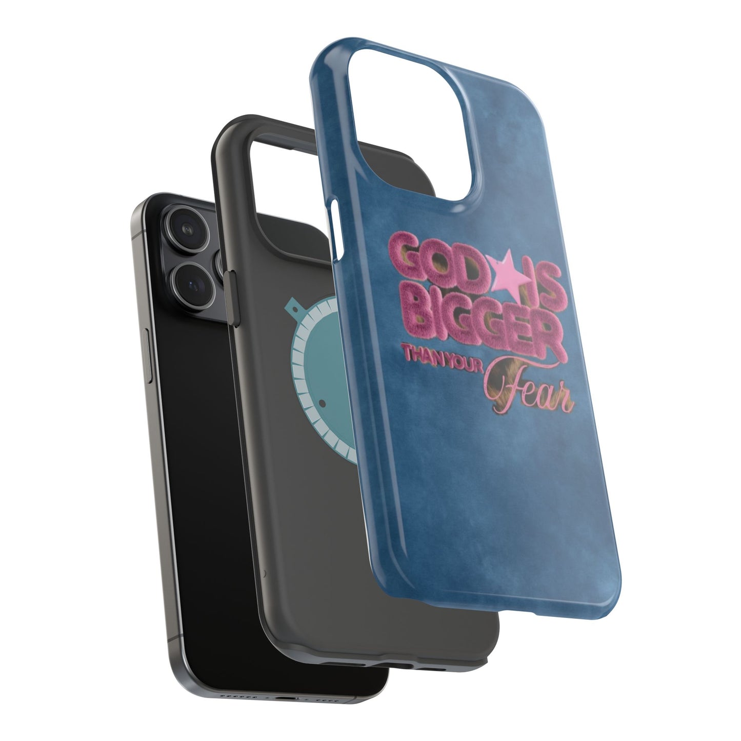 Phone Case — “God Is Bigger Than Your Fear” Magnetic Impact-Resistant Case