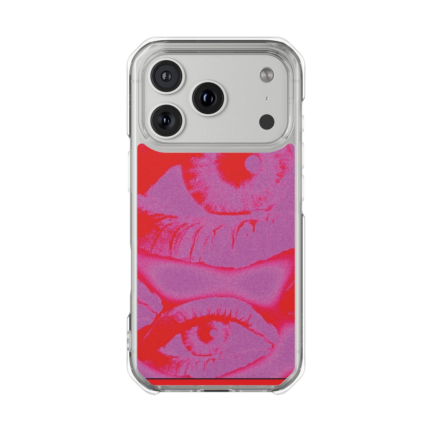 Phone Case — Pop Art Red Eyes Magnetic Clear Impact Case