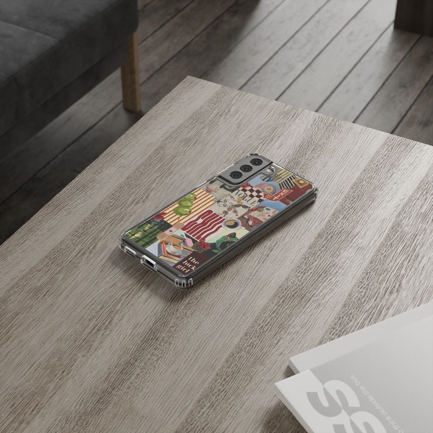 Collage Vintage Aesthetic Clear Impact-Resistant Phone Case