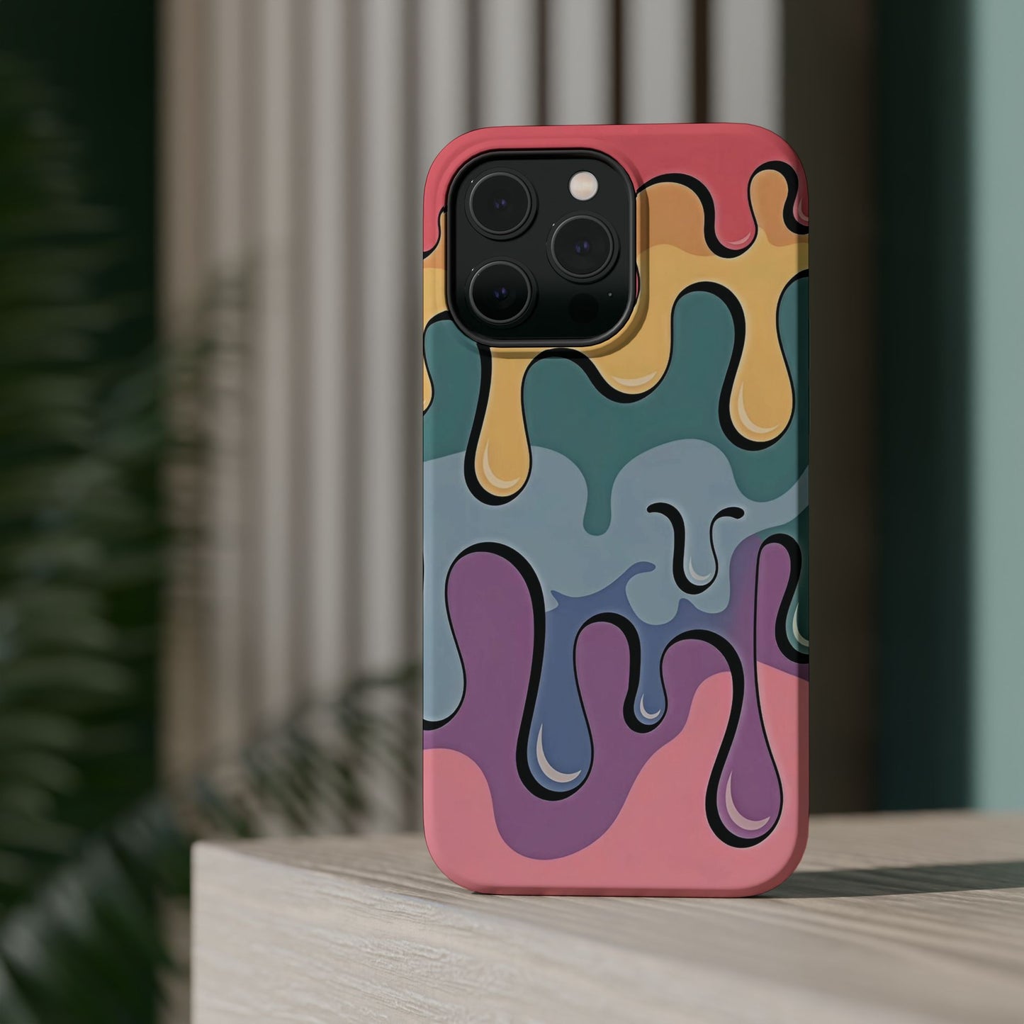 Colorful Drip Magnetic Phone Case — Impact-Resistant iPhone Cover
