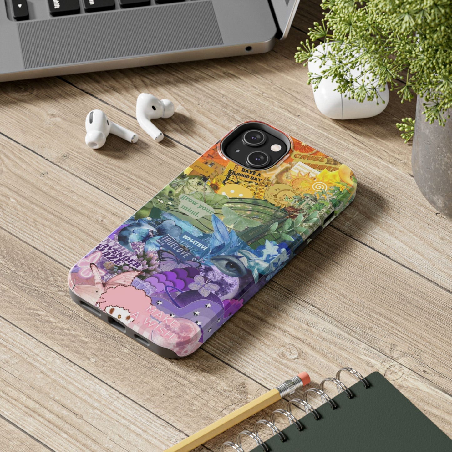 Collage Art Phone Case — 'Grow Your Mind' Lavender Haze Tough Case