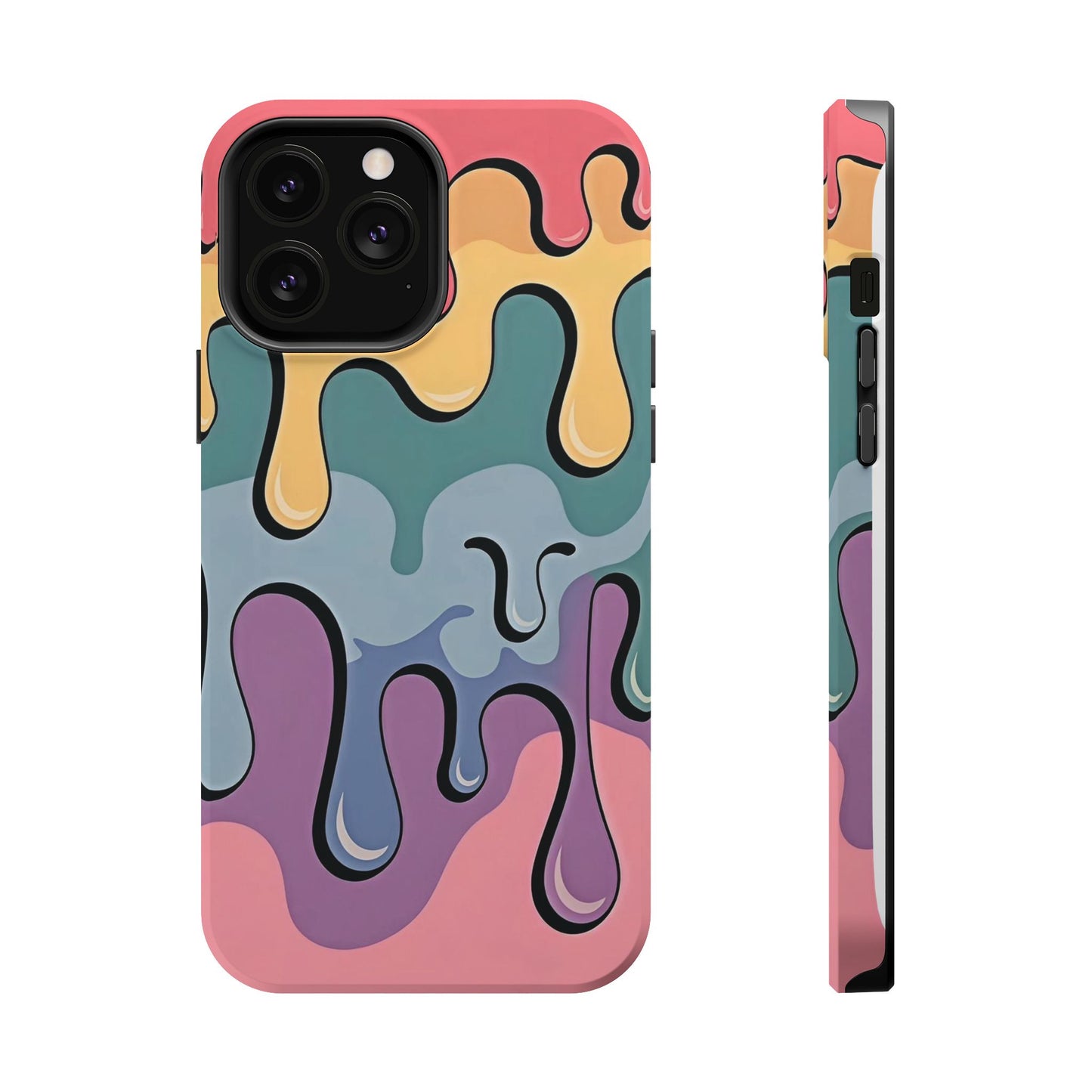 Colorful Drip Magnetic Phone Case — Impact-Resistant iPhone Cover