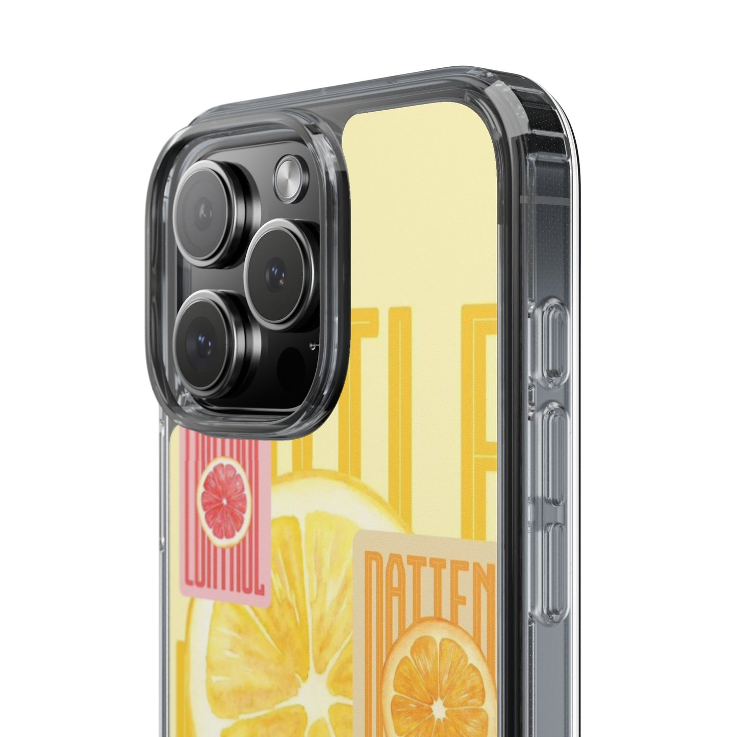 Clear Phone Case — Citrus Fruit Typography "Good Faith" Design