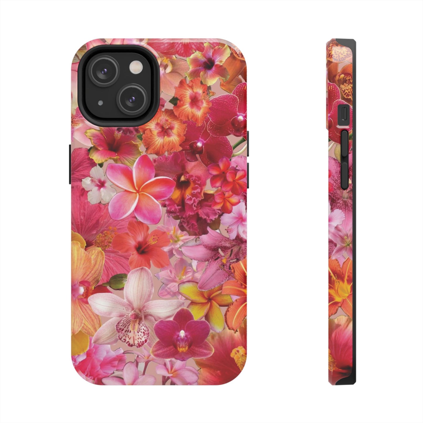 Tough Phone Case — Pink Tropical Floral Orchids Phone Cover