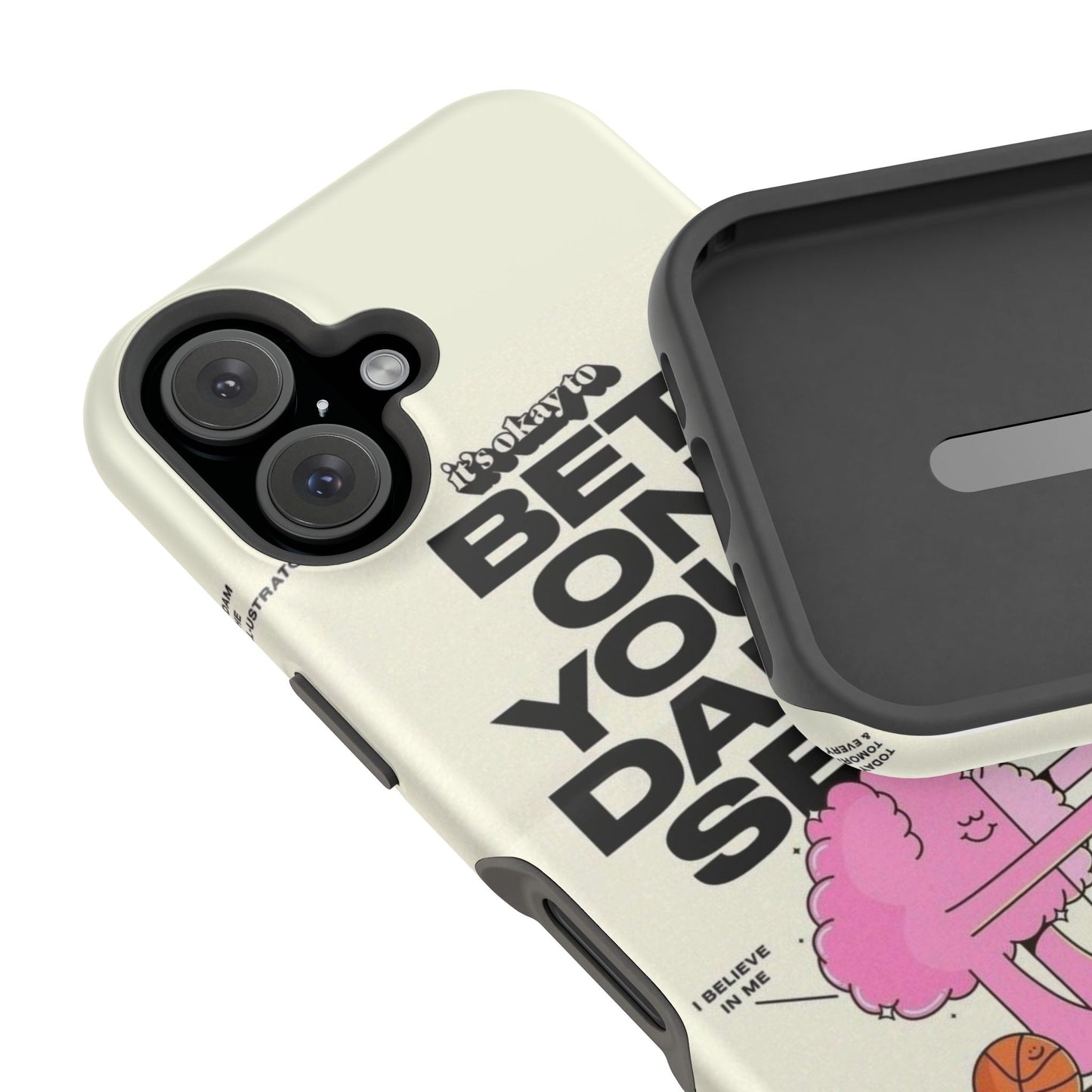 Magnetic Impact-Resistant Case — "Bet On Your Damn Self" Motivational Phone Cover