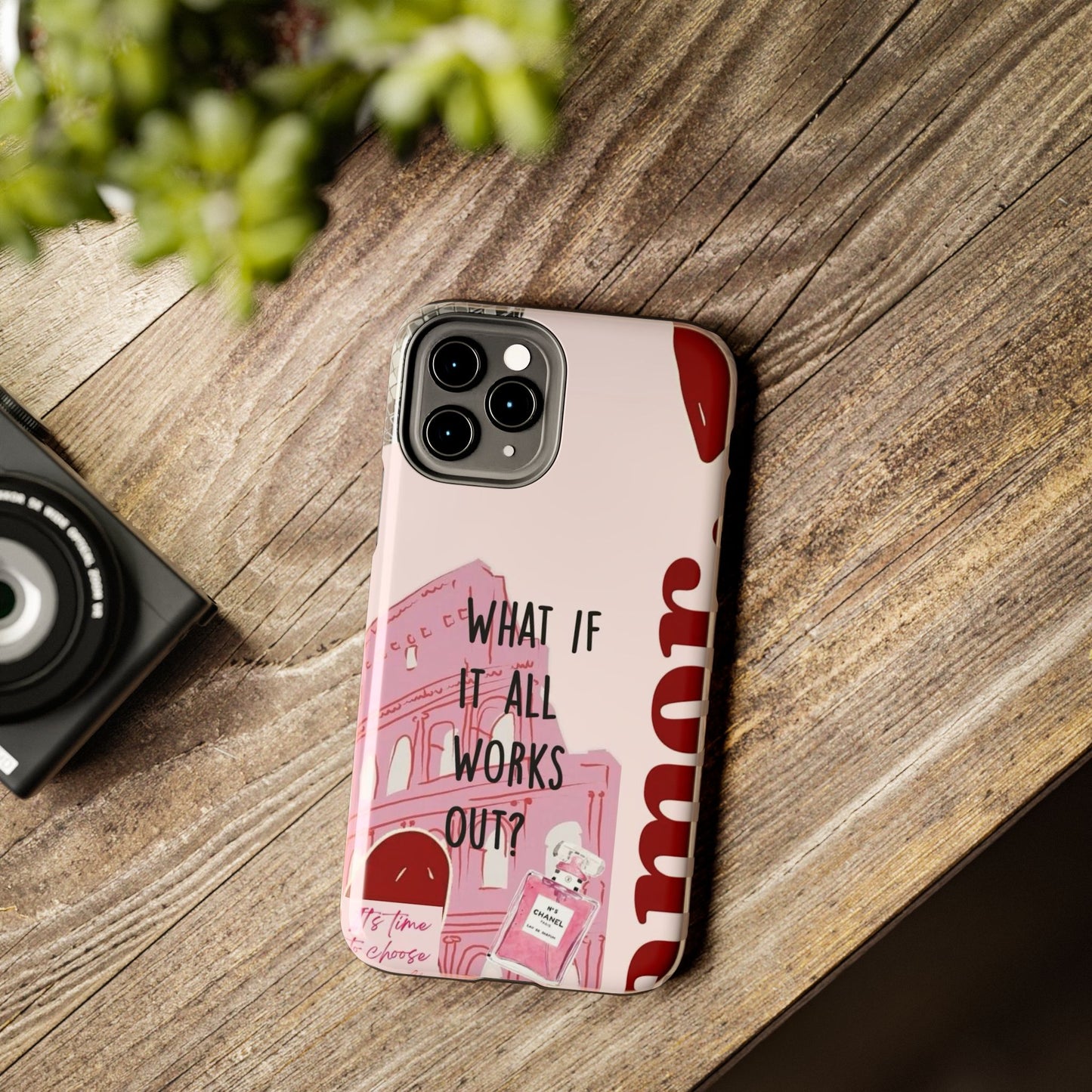 What If It All Works Out Phone Case - Pink Motivational Tough Case