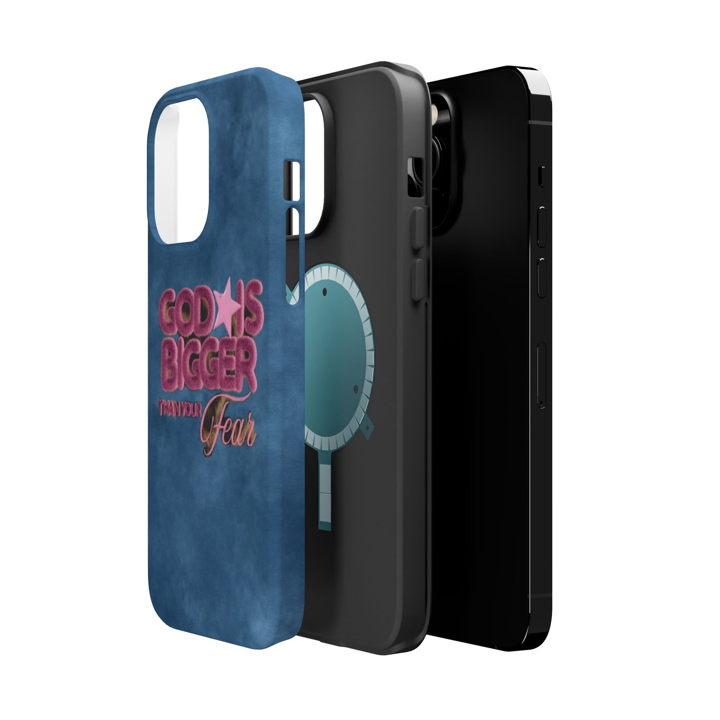 Phone Case — “God Is Bigger Than Your Fear” Magnetic Impact-Resistant Case