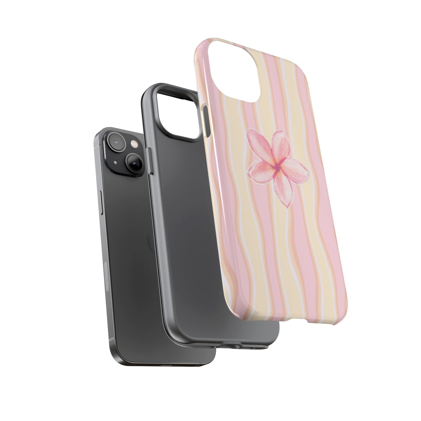 Pink Plumeria Phone Case - Tropical Floral Tough Phone Case