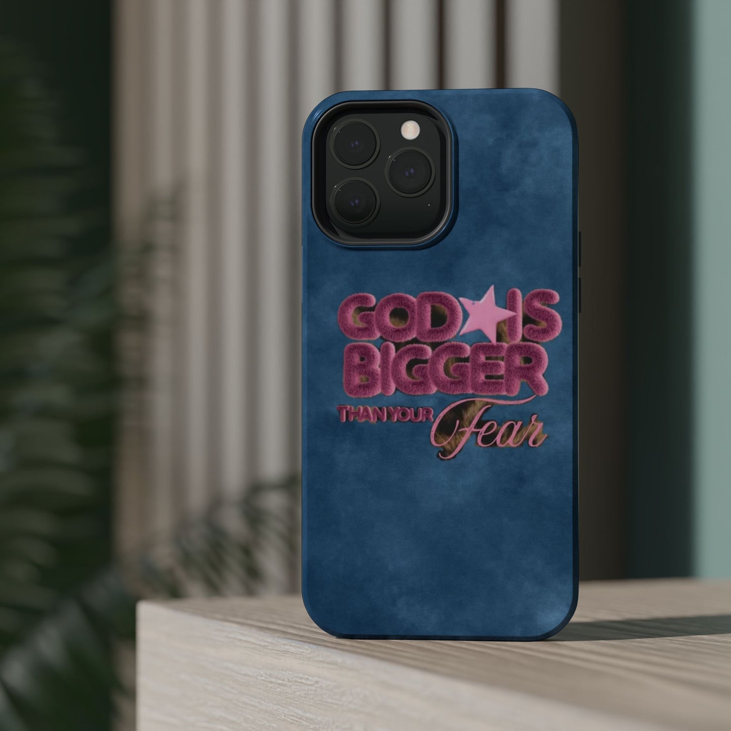 Phone Case — “God Is Bigger Than Your Fear” Magnetic Impact-Resistant Case