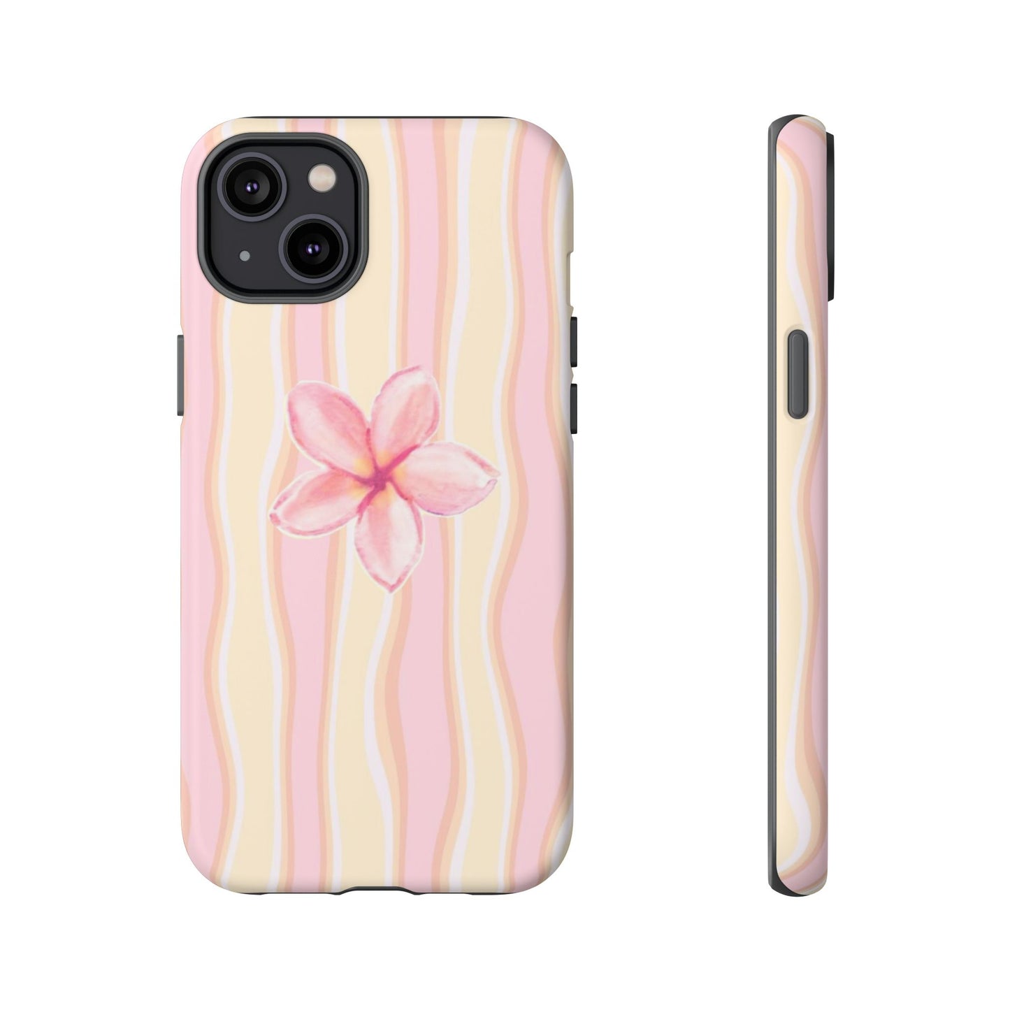Pink Plumeria Phone Case - Tropical Floral Tough Phone Case