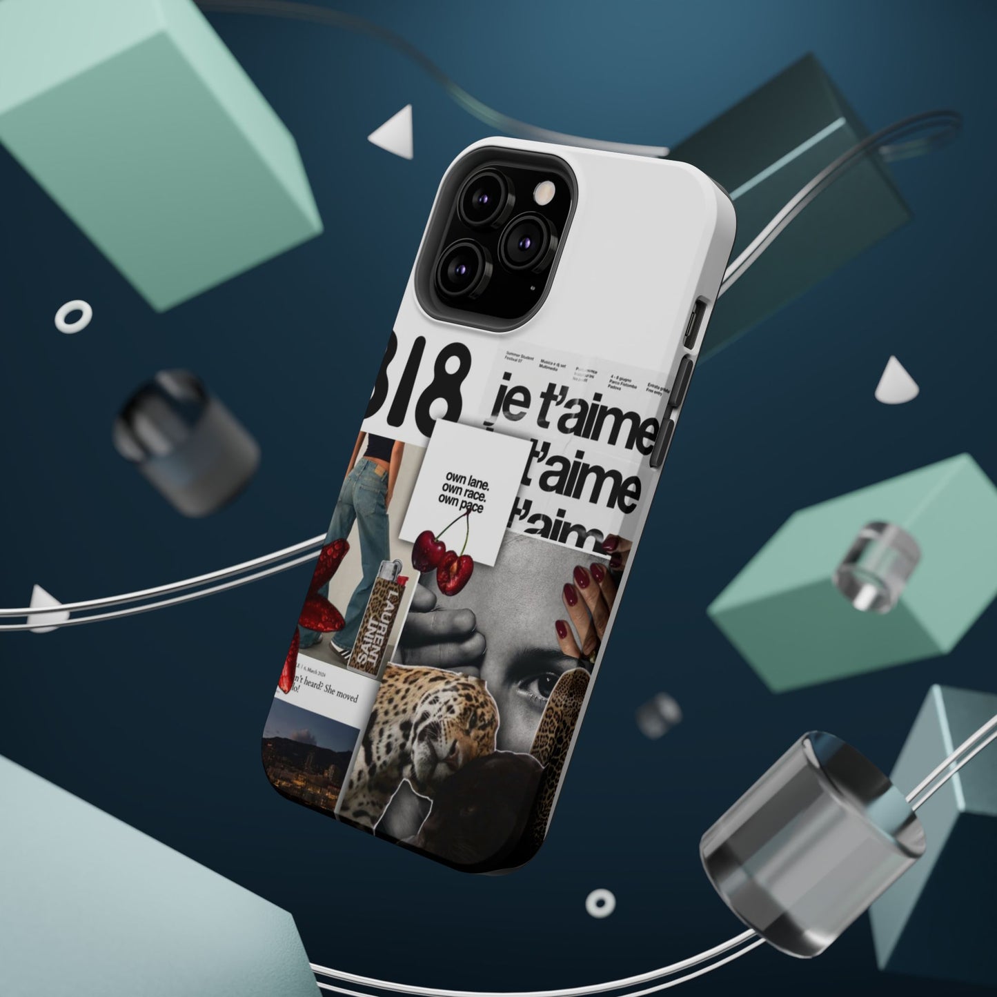 Collage 'Je t’aime' Magnetic Impact-Resistant Phone Case