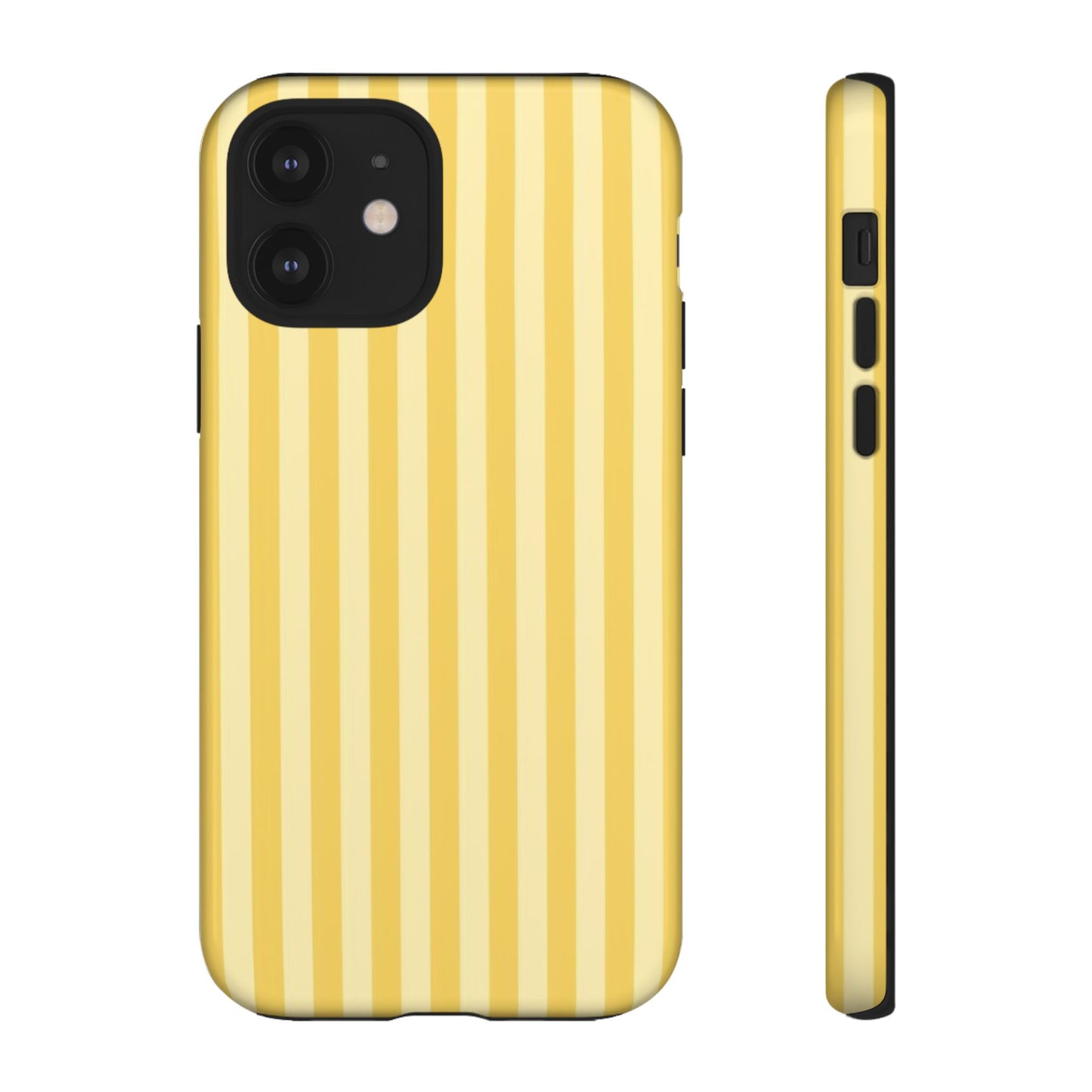 Yellow Stripe Tough Phone Case — Durable Protective iPhone Cover