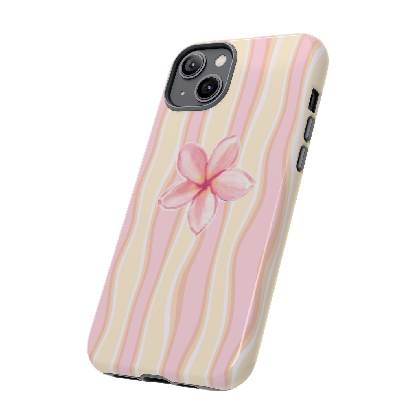 Pink Plumeria Phone Case - Tropical Floral Tough Phone Case