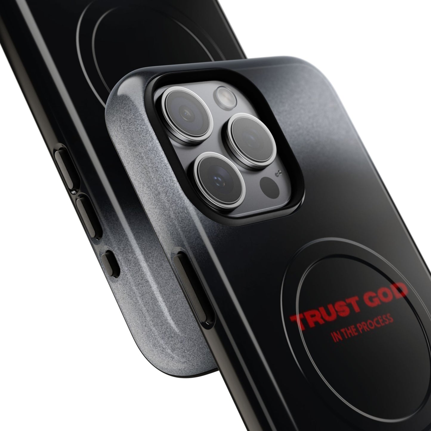 MagSafe Phone Case — "Trust God in the Process" Black Magnetic Tough Case