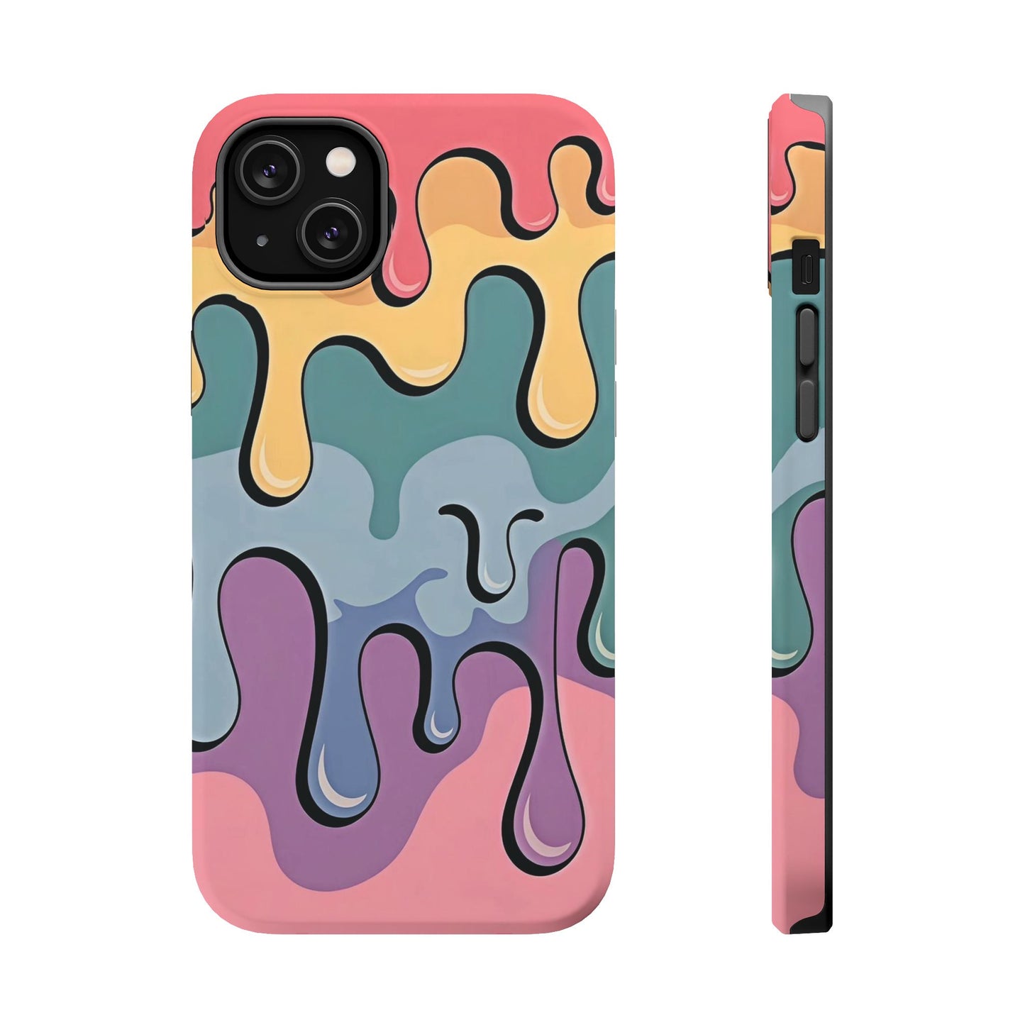 Colorful Drip Magnetic Phone Case — Impact-Resistant iPhone Cover