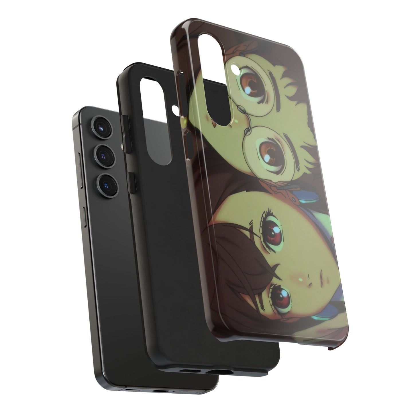 Anime Duo Tough Phone Case — Cute Chibi Sisters Protective Cover