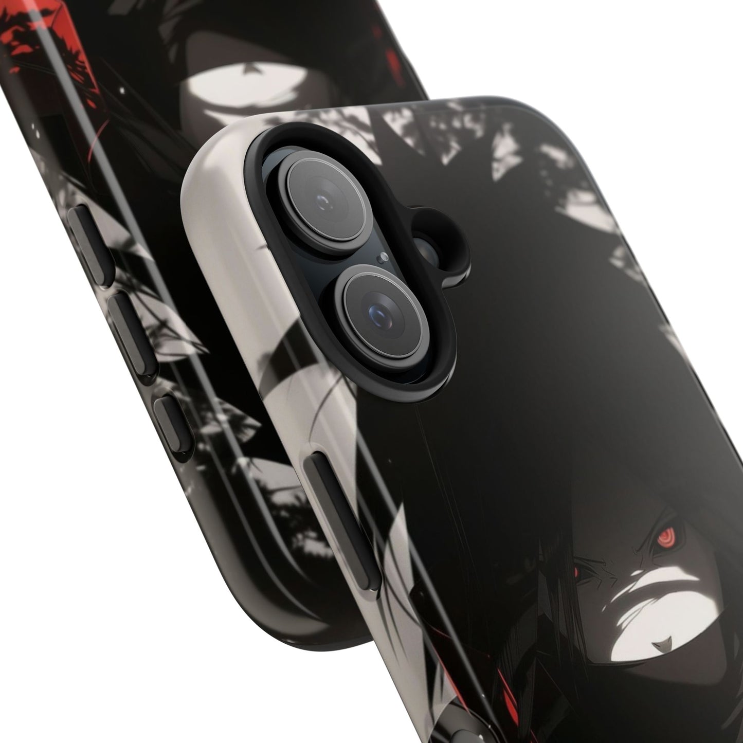 Anime Dark Ninja Phone Case — Red Eye Silhouette Tough Phone Case