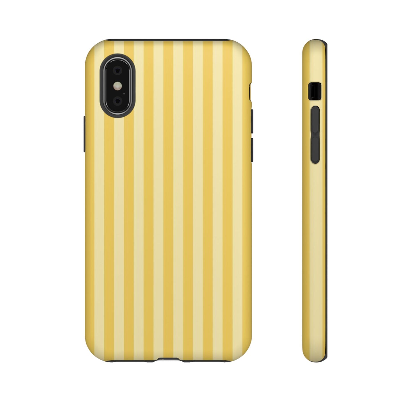 Yellow Stripe Tough Phone Case — Durable Protective iPhone Cover