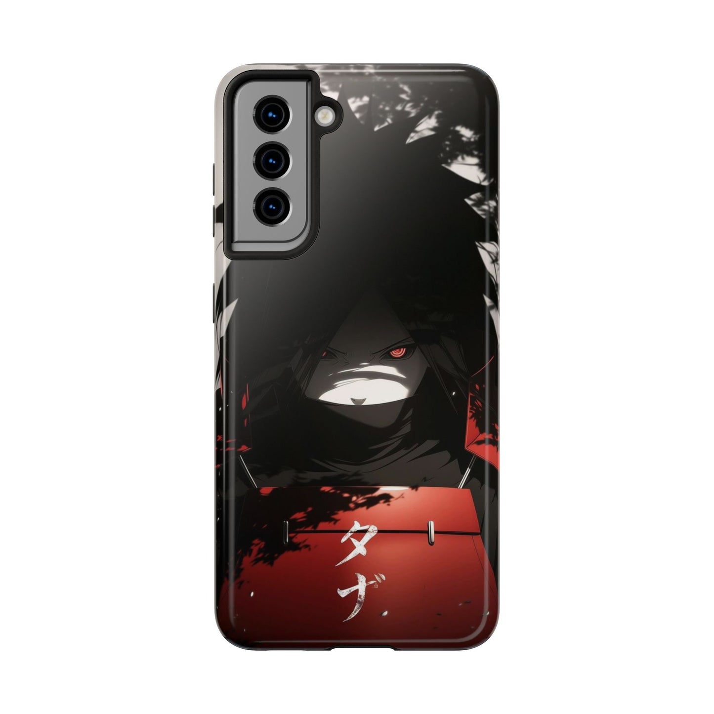 Anime Dark Ninja Phone Case — Red Eye Silhouette Tough Phone Case