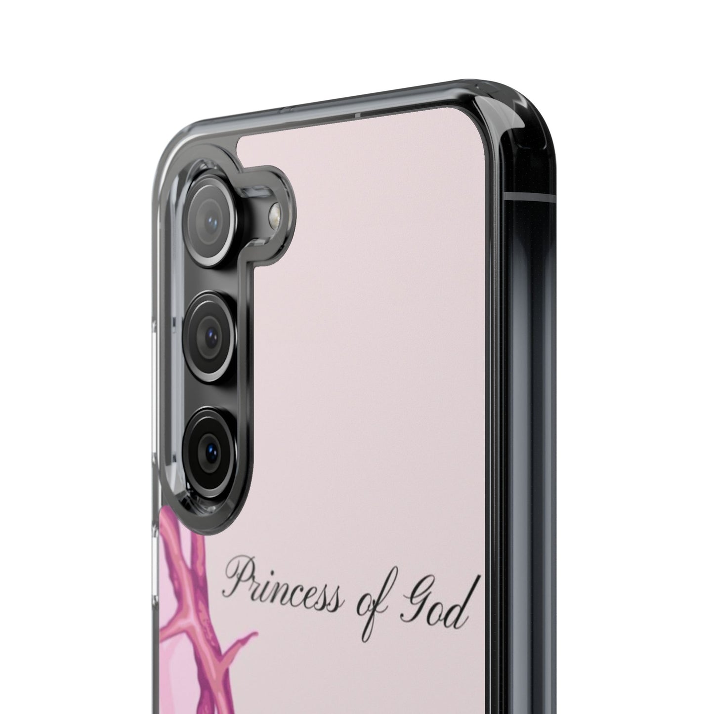 Phone Case — "Princess of God" Pink Crown of Thorns Clear Impact-Resistant Case