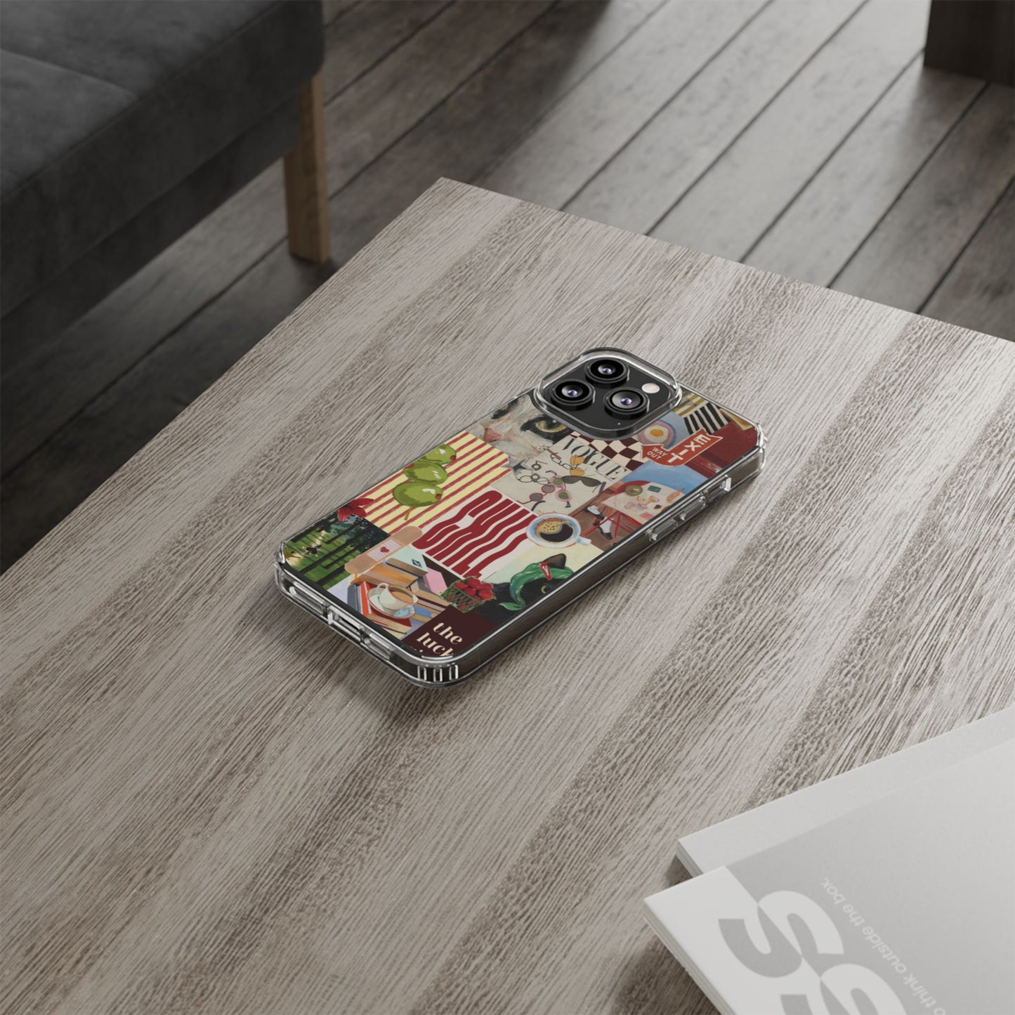 Collage Vintage Aesthetic Clear Impact-Resistant Phone Case