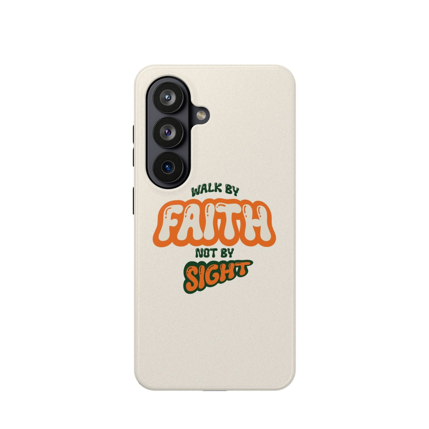 Magnetic Impact-Resistant Case — "Walk by Faith Not by Sight" Inspirational Phone Cover