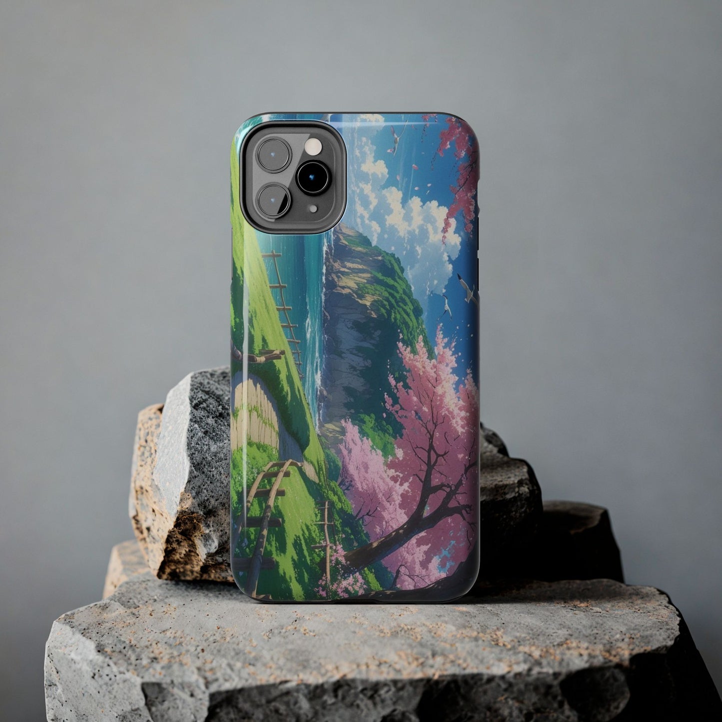 Tough Phone Case — Scenic Cherry Blossom Landscape Phone Cover