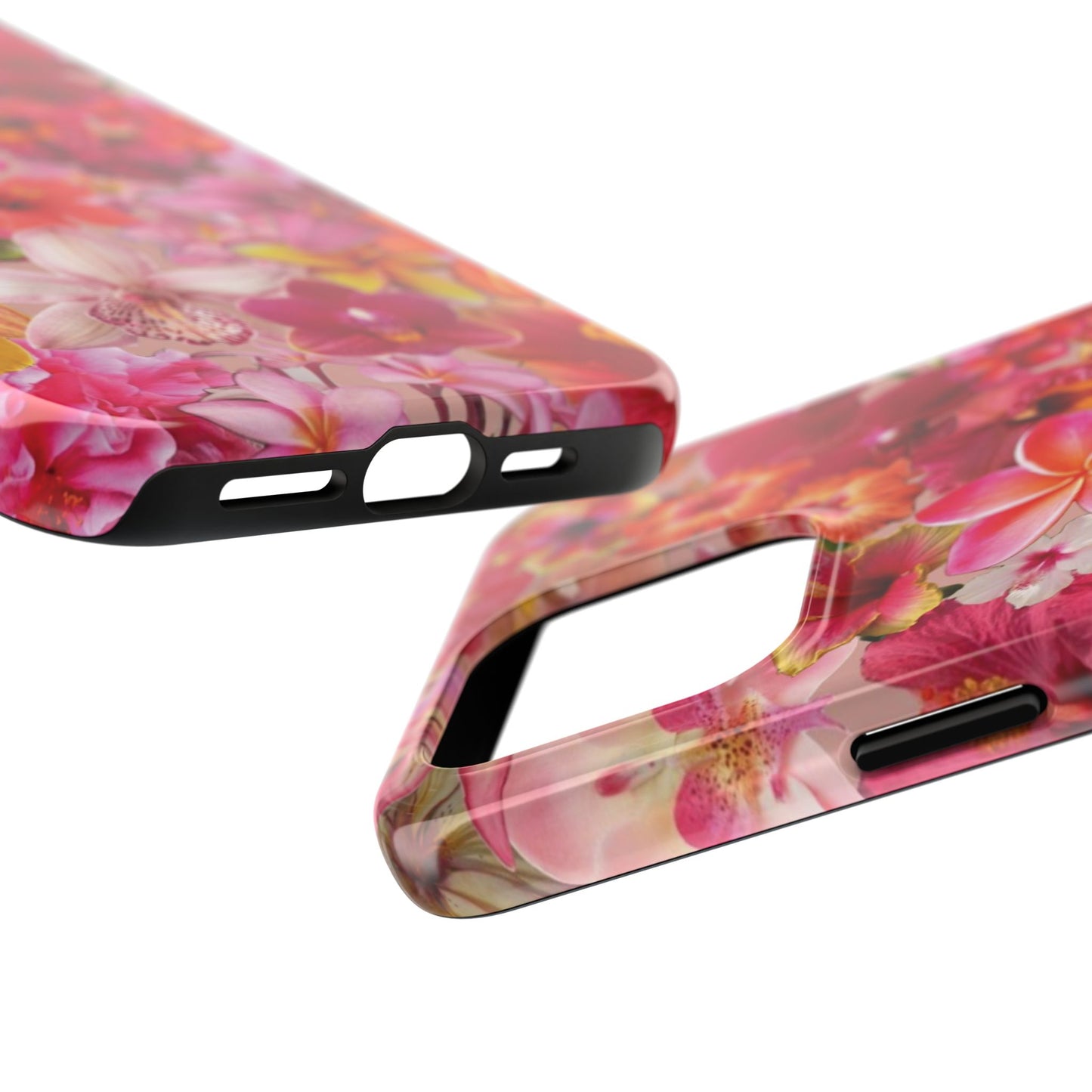Tough Phone Case — Pink Tropical Floral Orchids Phone Cover