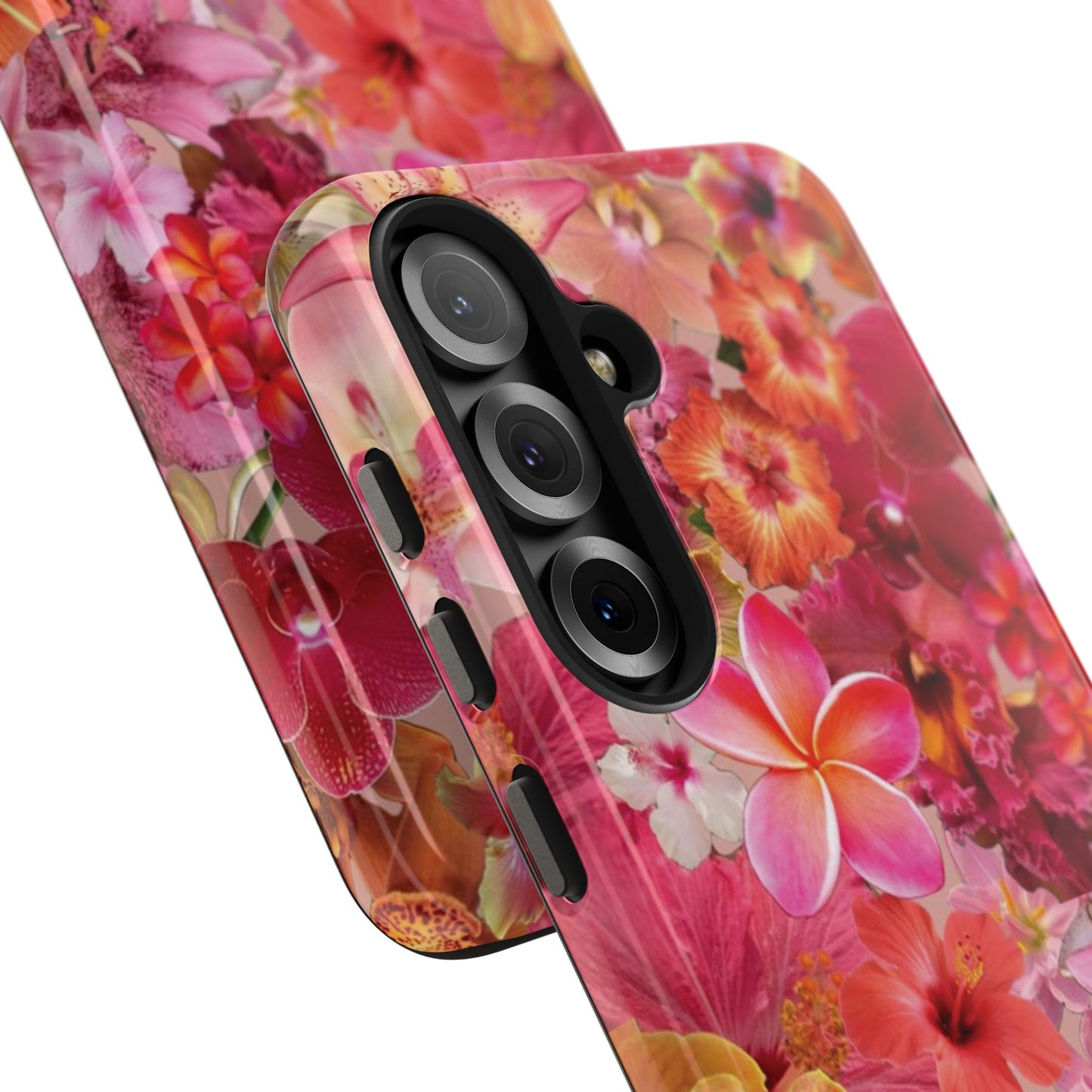 Tough Phone Case — Pink Tropical Floral Orchids Phone Cover