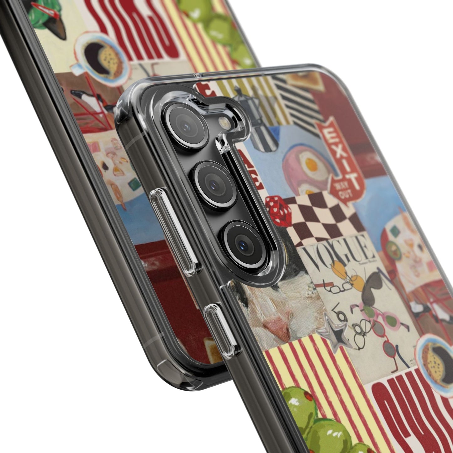 Collage Vintage Aesthetic Clear Impact-Resistant Phone Case