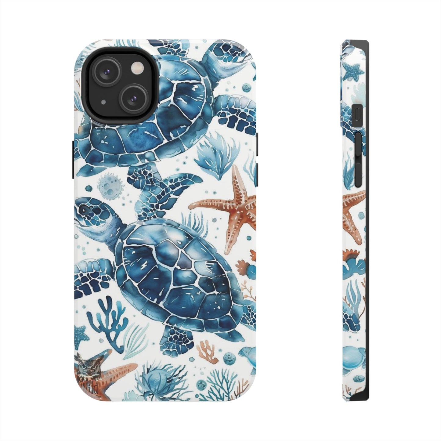 Sea Turtle Tough Phone Case — Blue Ocean Marine Life Protective Cover