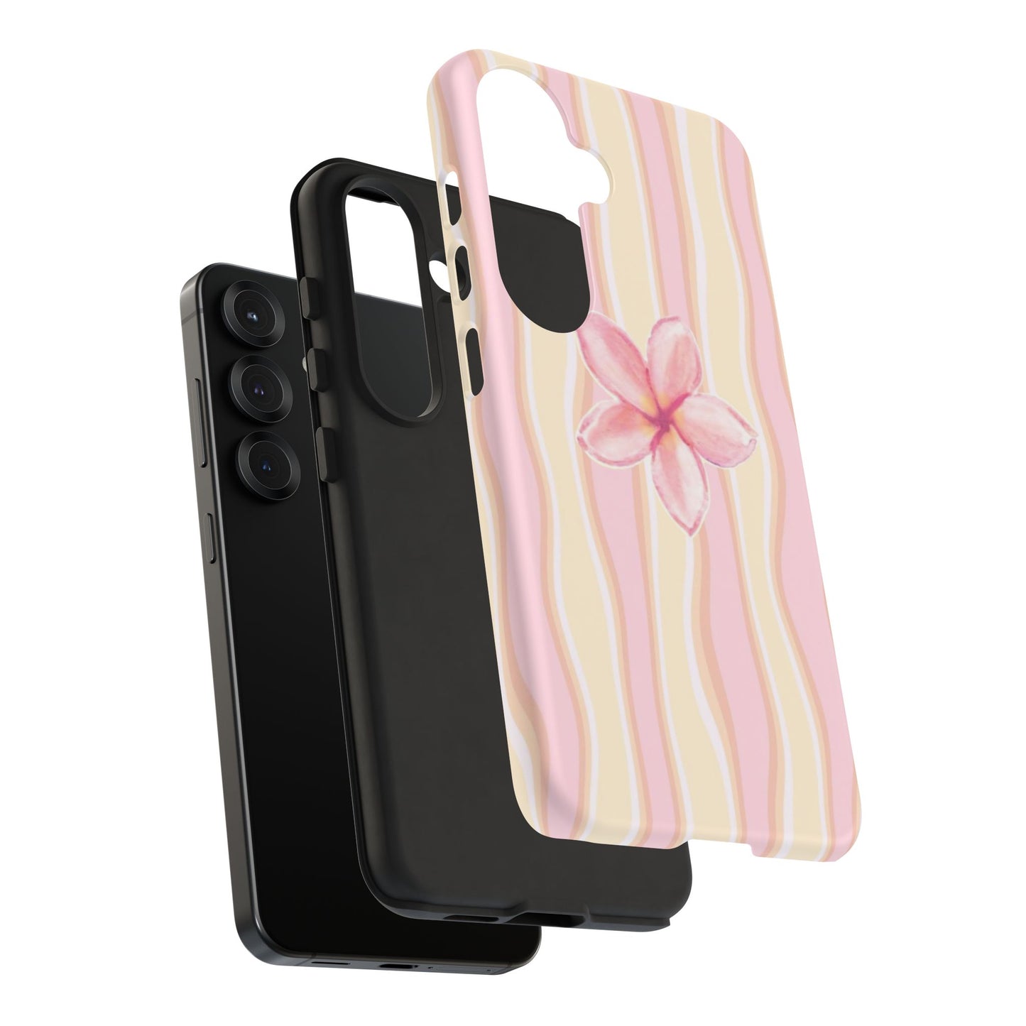 Pink Plumeria Phone Case - Tropical Floral Tough Phone Case
