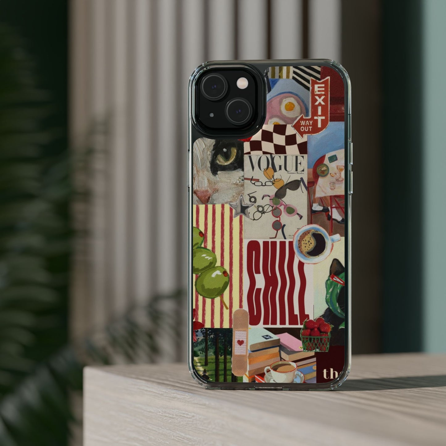 Collage Vintage Aesthetic Clear Impact-Resistant Phone Case