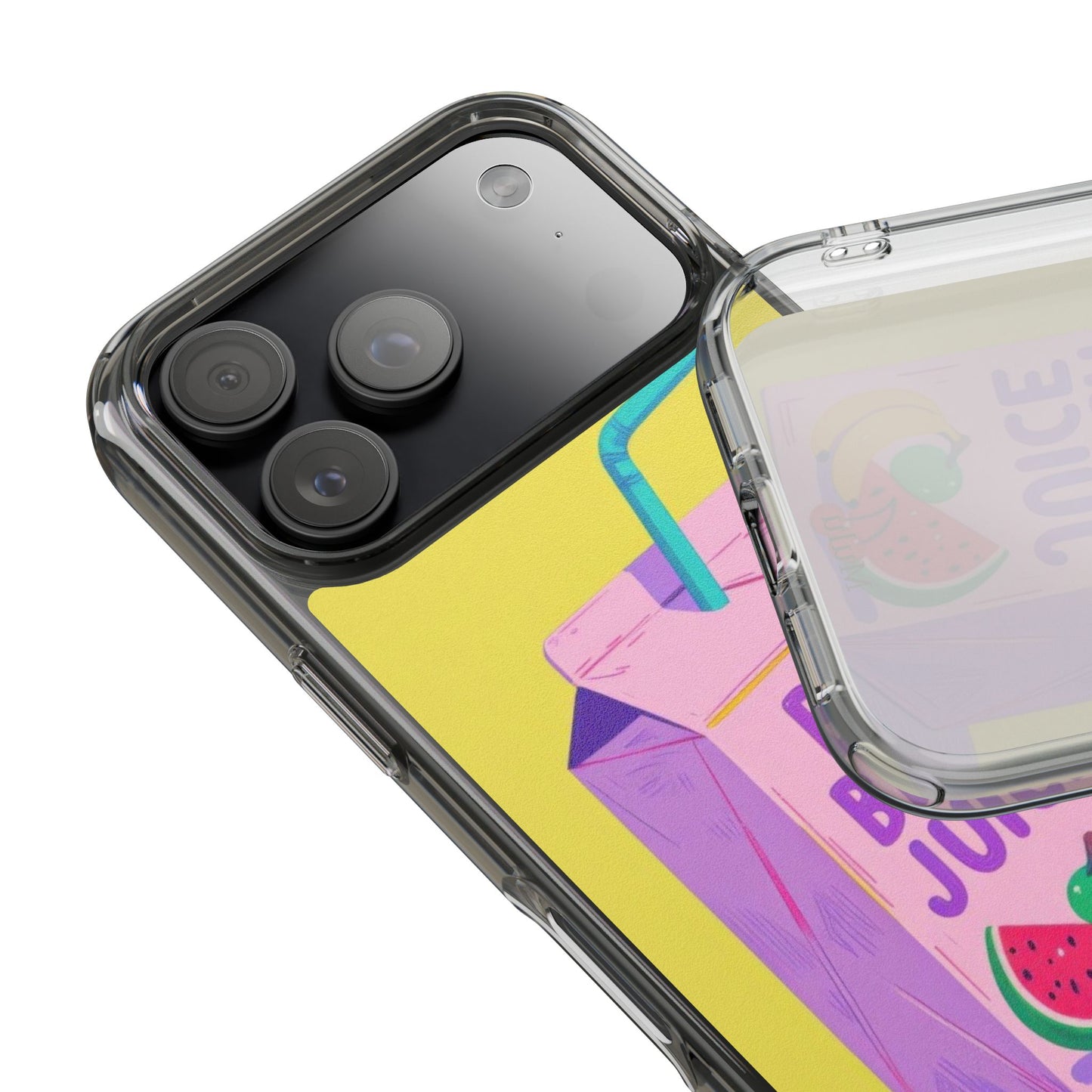 Clear Impact-Resistant Phone Case — "Bad Bitch Juice" Cartoon Juice Box Design