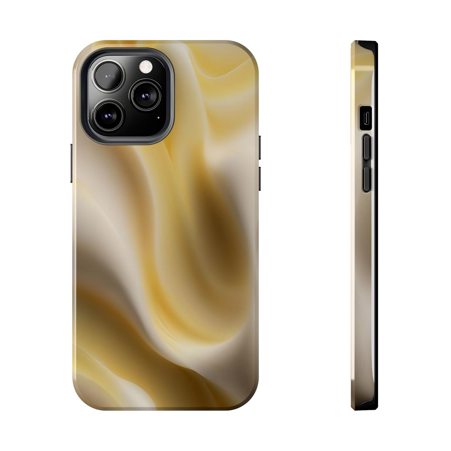 Gold Marble Tough Phone Case — Protective iPhone Case with Elegant Swirl Design
