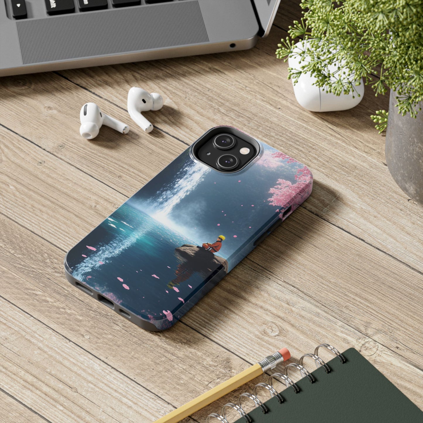 Naruto Scenic Tough Phone Case — Waterfall Meditation Anime Cover
