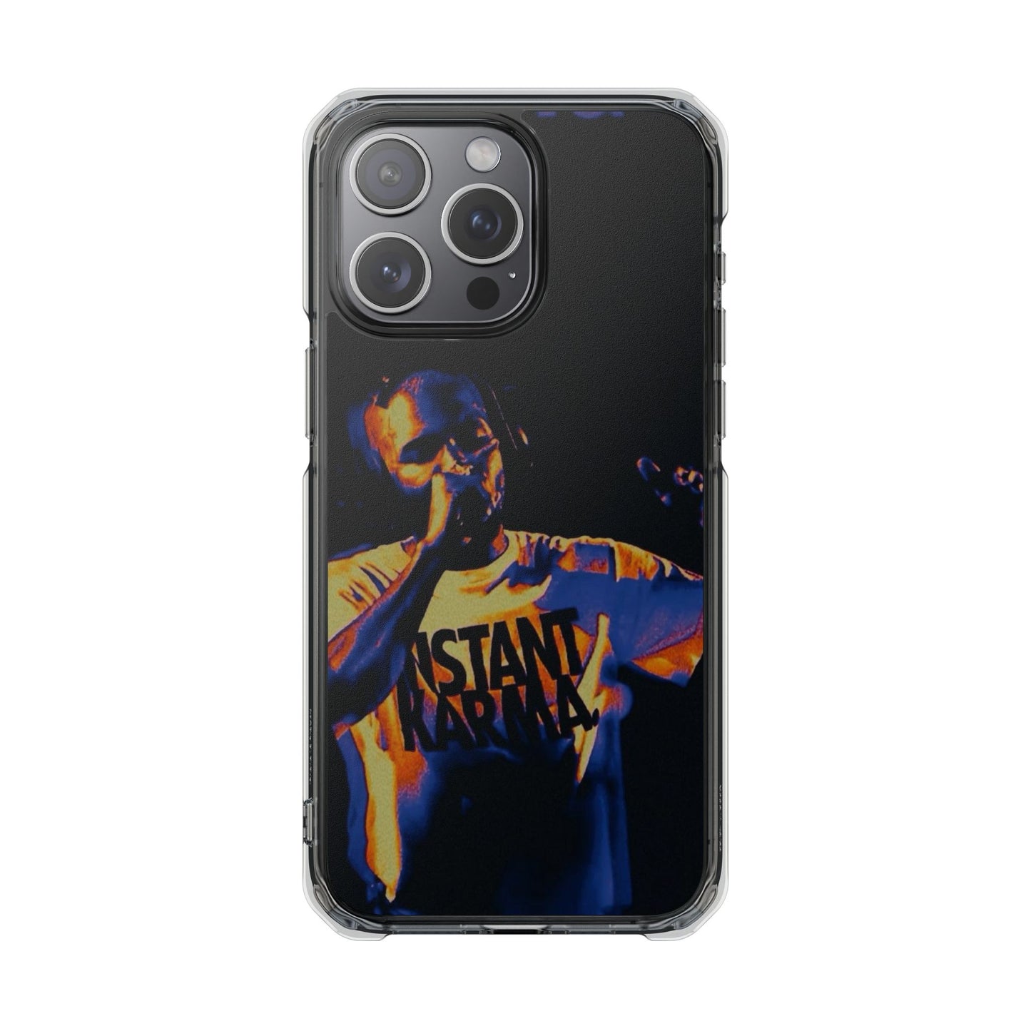 Clear Magnetic Phone Case — Live Concert Microphone Design
