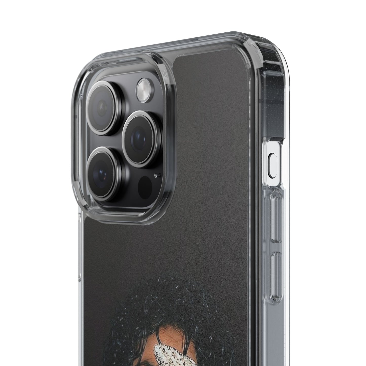 Michael Jackson Smiling Portrait Clear Phone Case — Retro Pop Icon Design