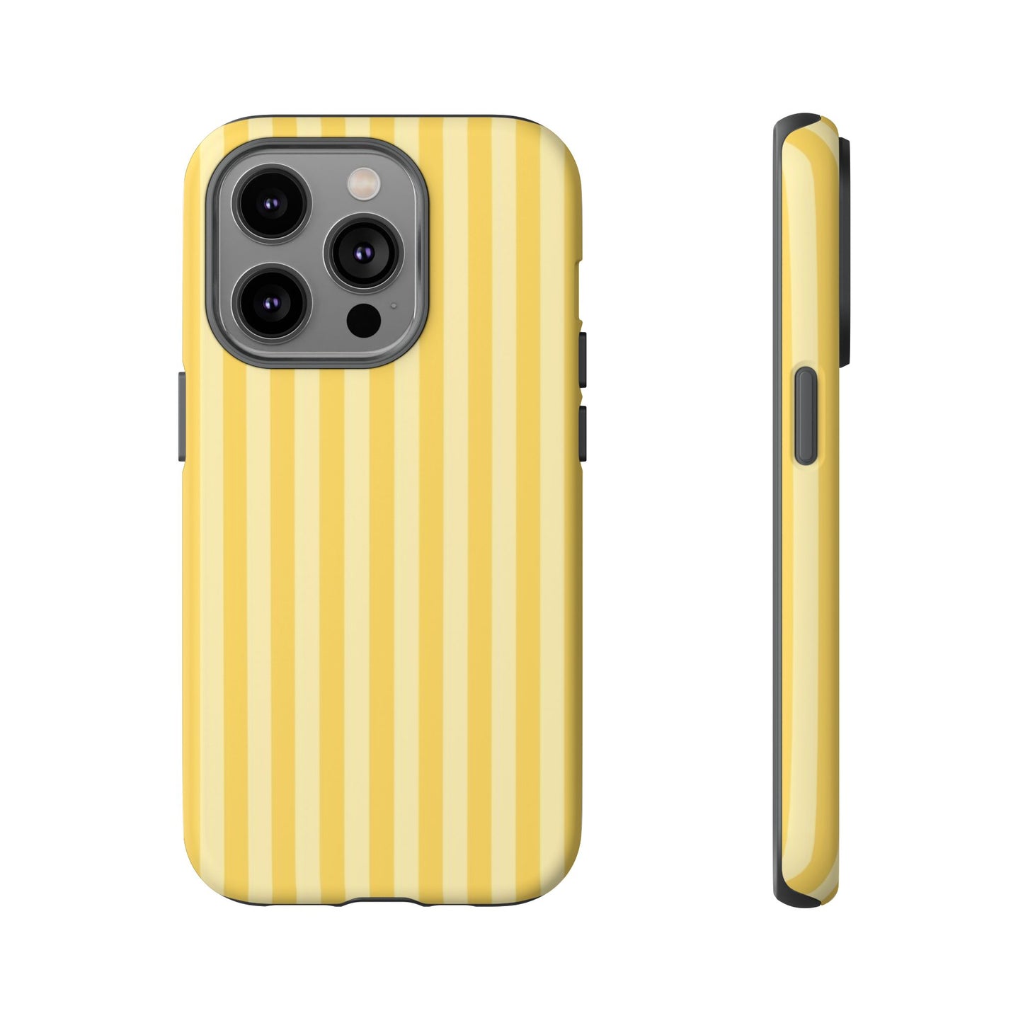 Yellow Stripe Tough Phone Case — Durable Protective iPhone Cover