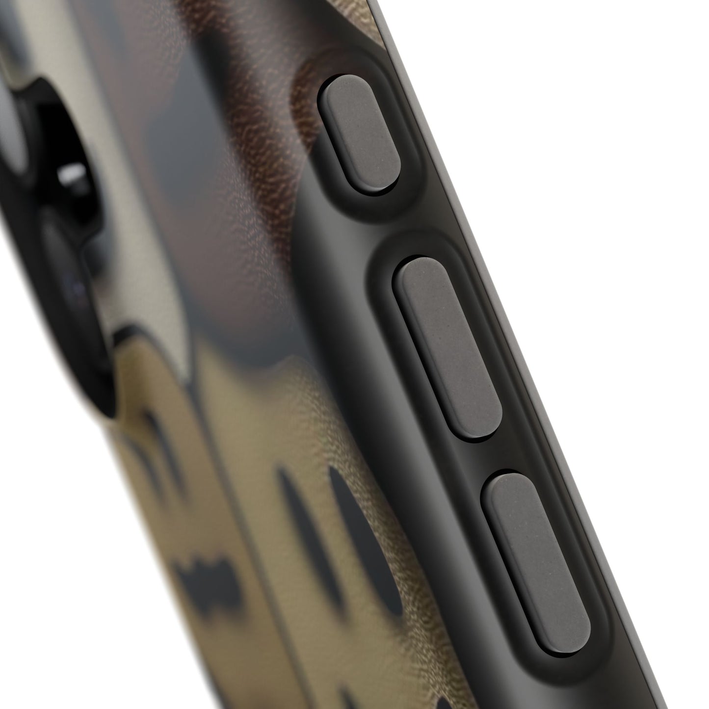 Magnetic Impact-Resistant Case — Brown Smiley Tile Phone Cover