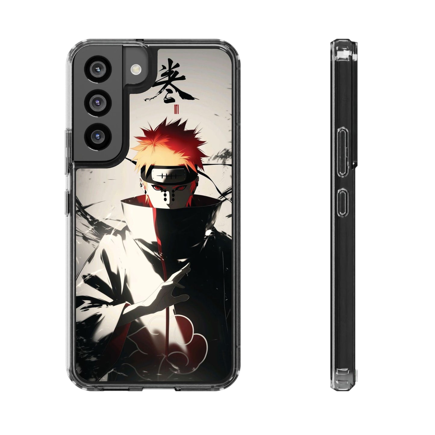 Clear Impact-Resistant Phone Case — Anime Akatsuki Shadow Design