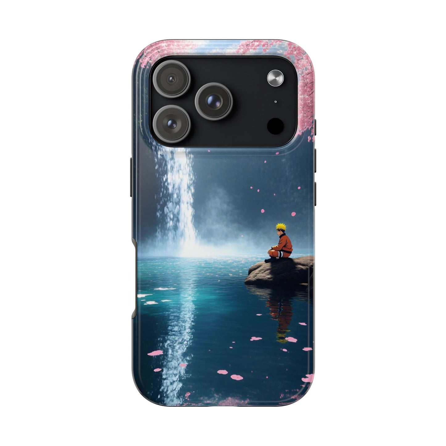 Naruto Scenic Tough Phone Case — Waterfall Meditation Anime Cover
