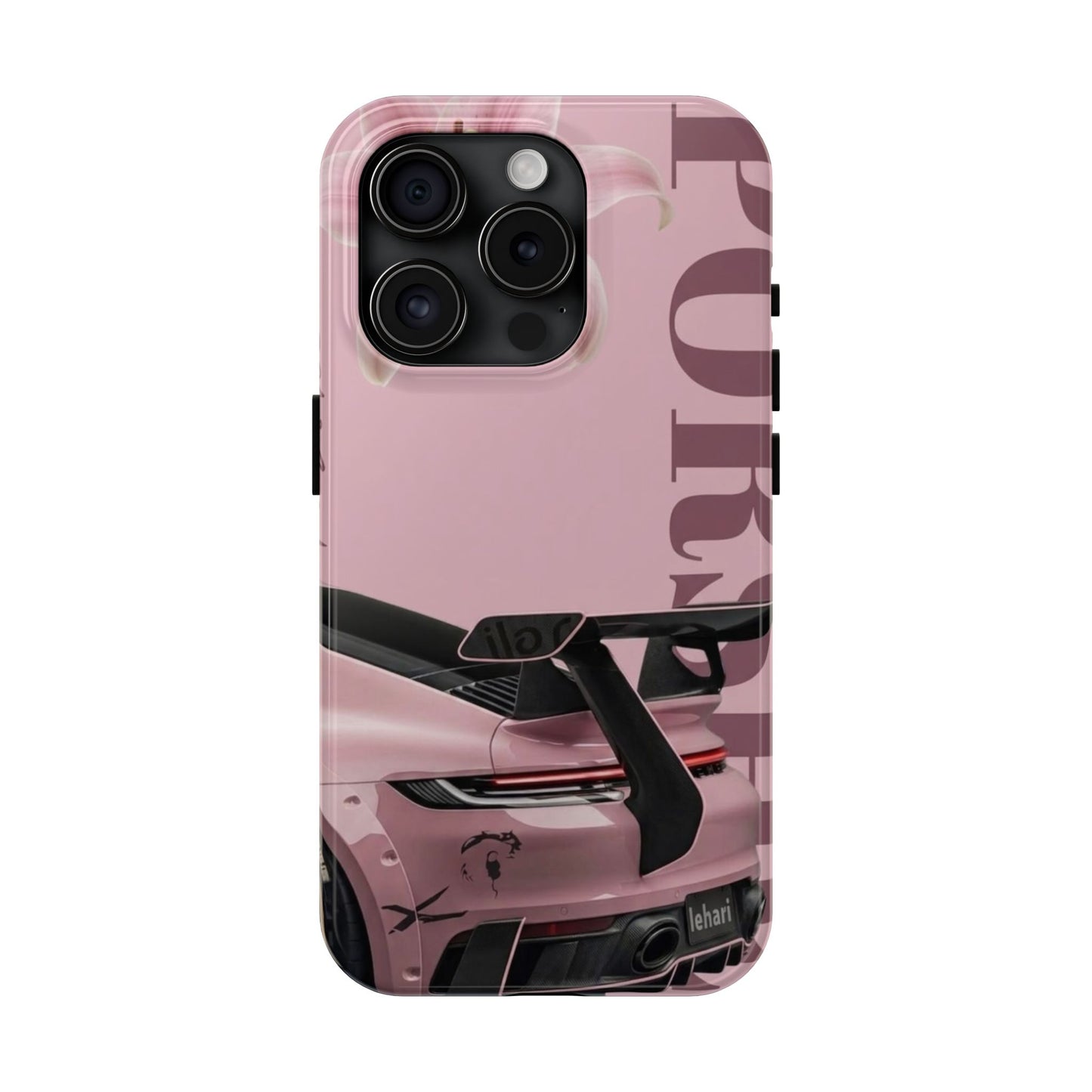 Pink Racing Car Tough Phone Case — 'Queen' Sportback Design