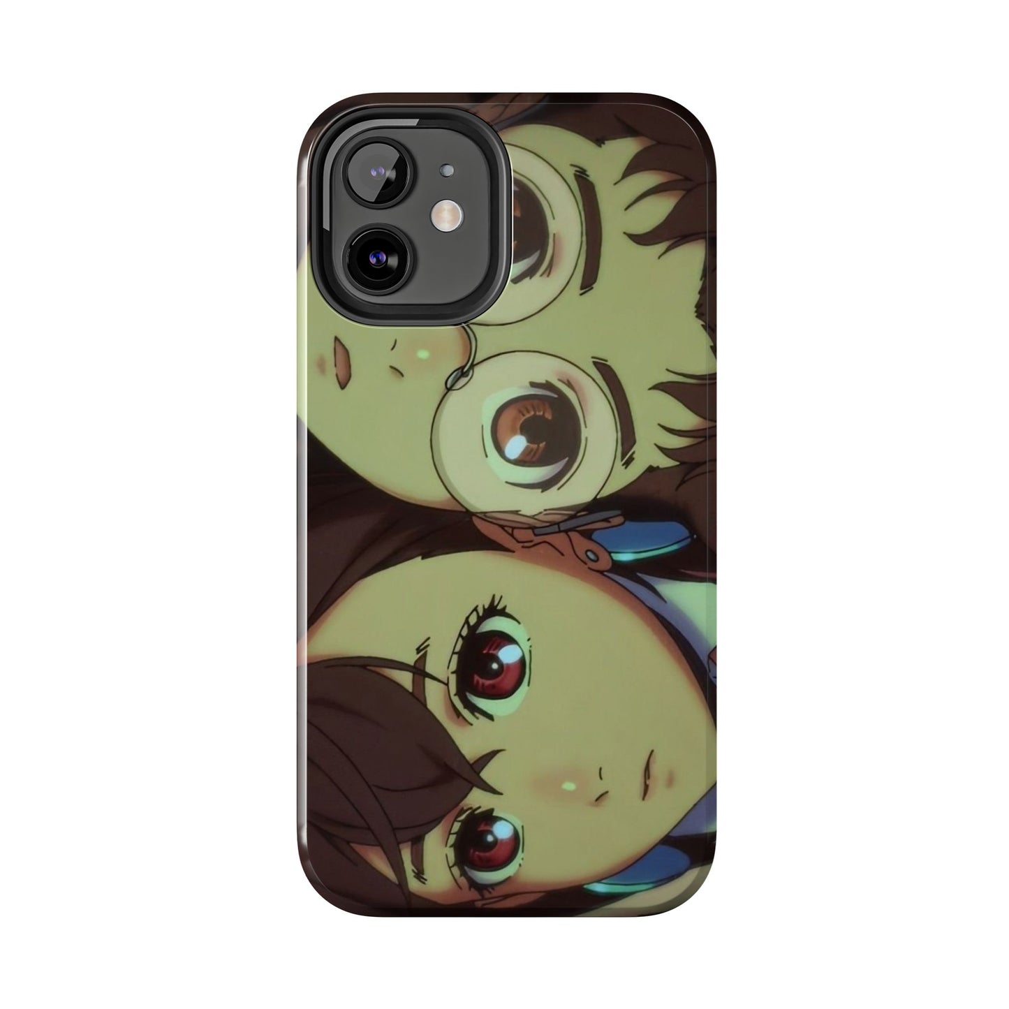 Anime Duo Tough Phone Case — Cute Chibi Sisters Protective Cover