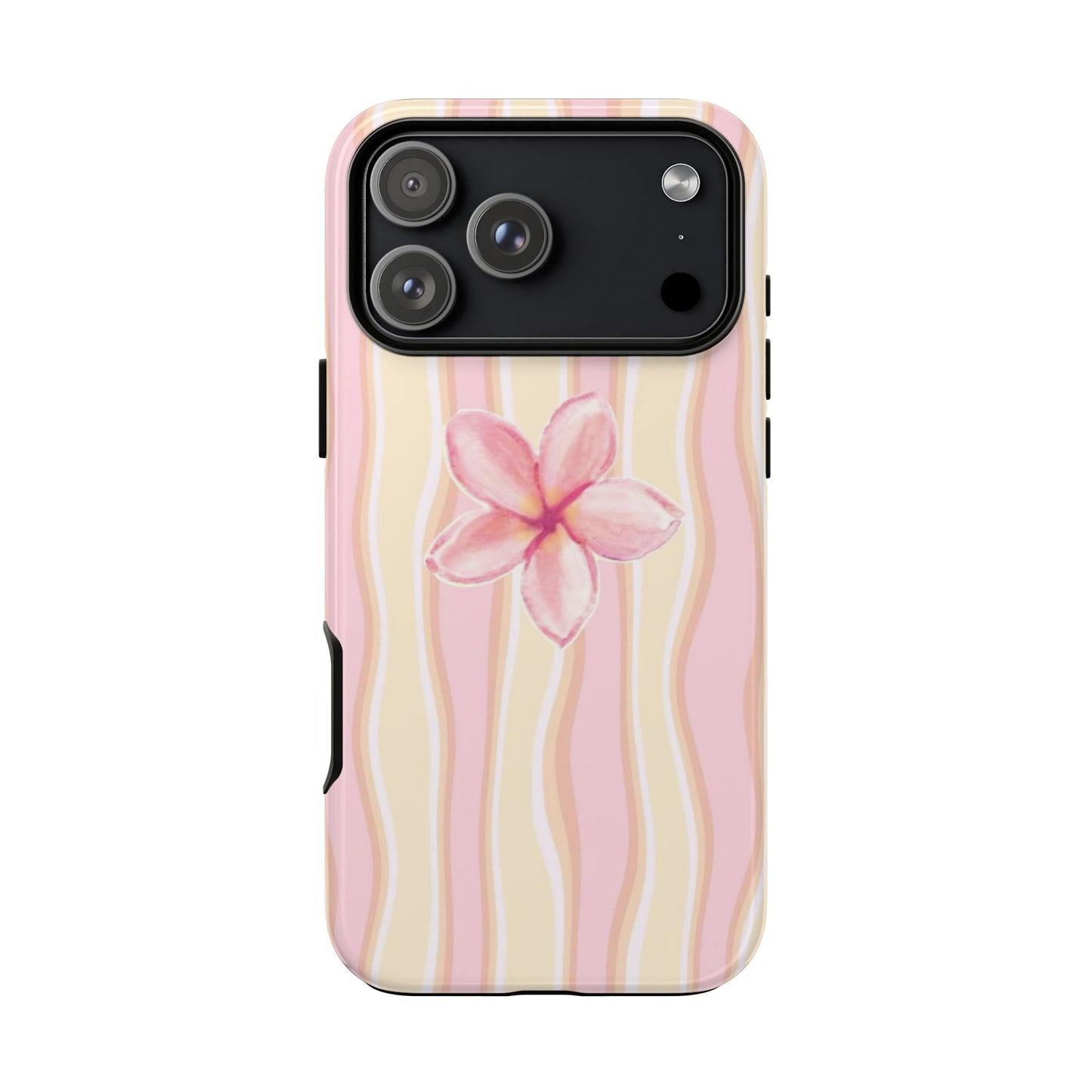 Pink Plumeria Phone Case - Tropical Floral Tough Phone Case