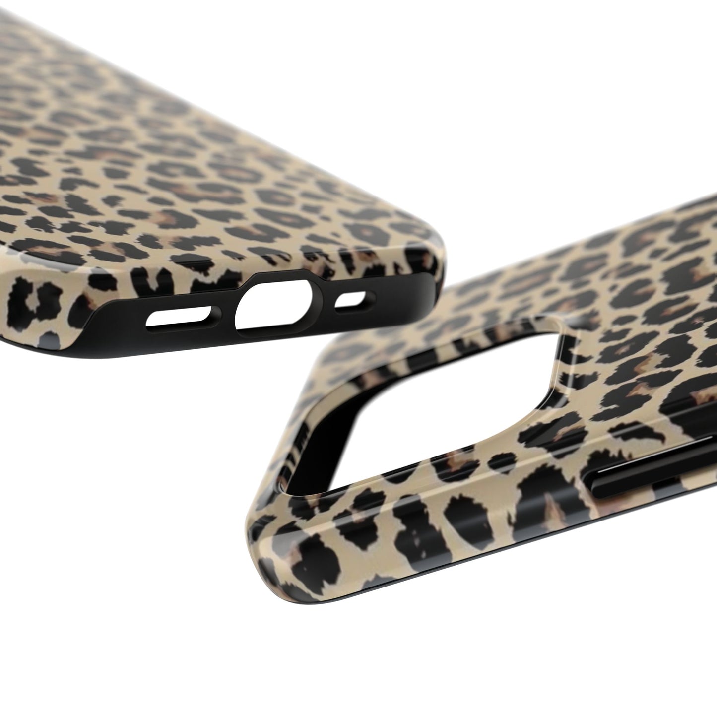Leopard Print Tough Phone Case — Durable Protective iPhone Cover