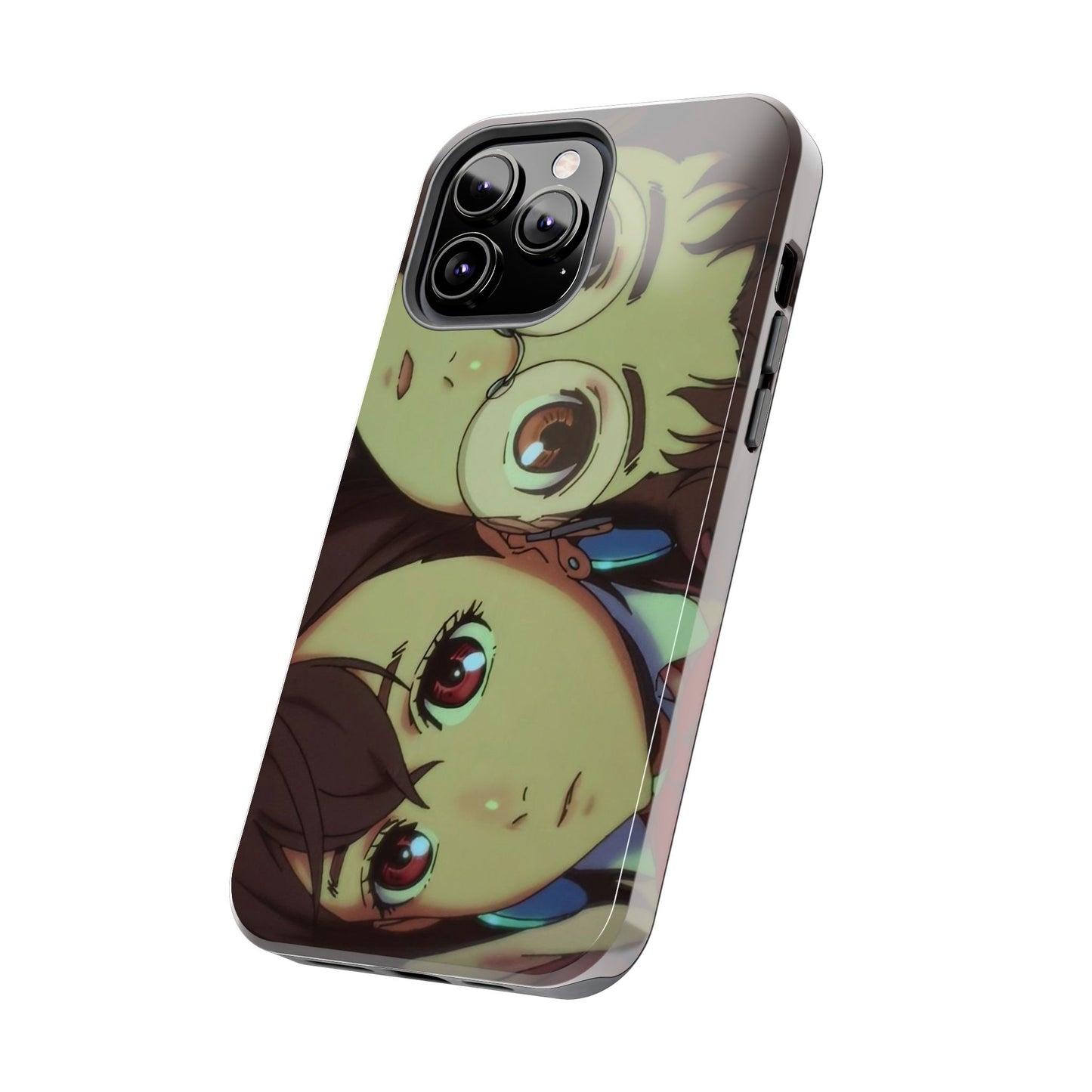Anime Duo Tough Phone Case — Cute Chibi Sisters Protective Cover
