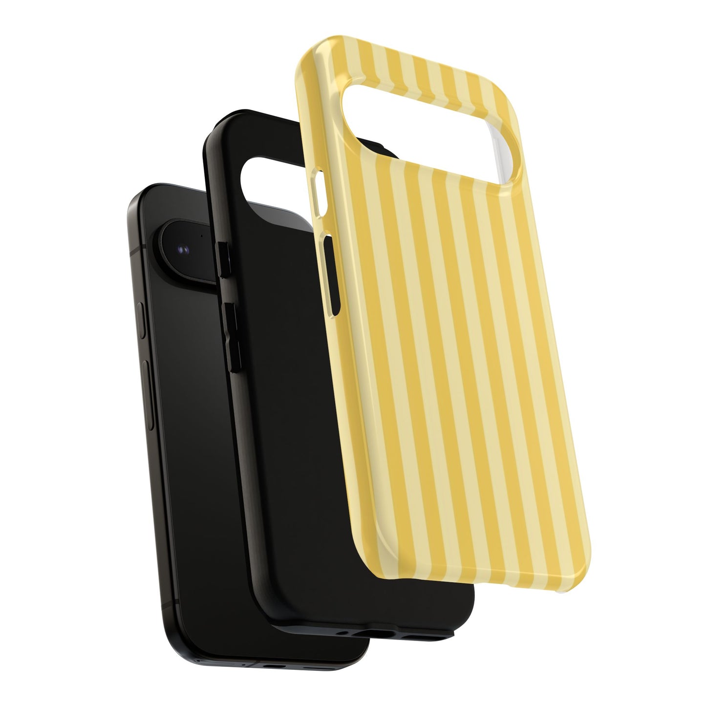Yellow Stripe Tough Phone Case — Durable Protective iPhone Cover